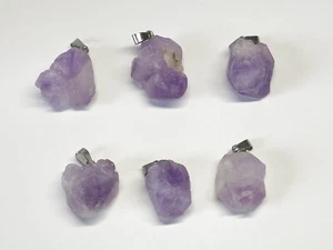 Natürlicher Amethyst Quarz Anhänger, roher Amethyst Anhänger 20mm bis 30mm. - Bild 1 von 7