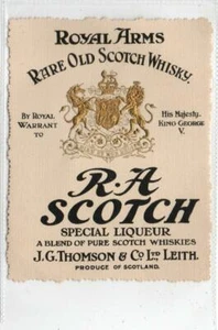 ROYAL ARMS R.A. SCOTCH WHISKY: Whisky label (C70063) - Picture 1 of 1