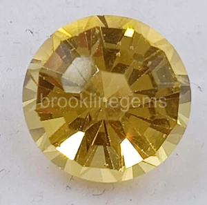 7 CT Round Shape Natural Yellow Sapphire EGL Certified Loose Gemstone M25 - Picture 1 of 6