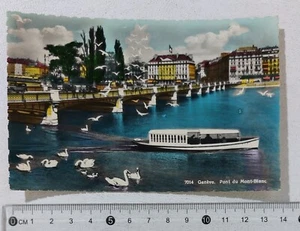 I121634 Cartolina Svizzera - Genève - Pont du Mont Blanc - Picture 1 of 2