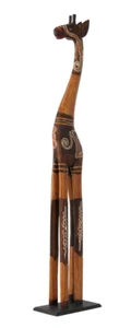 Wood Giraffe Decorative Sculpture Home Decor Statue, Accent Figurine 40" - Picture 1 of 4