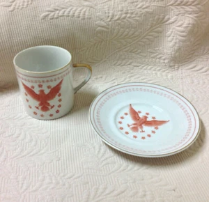 Ethan Allen American Traditional Interiors Eagle & Stars Cup and Saucer Set - Picture 1 of 12
