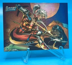 1995 Image Universe Topps Chromium Refractor WildC.A.T.S. Zealot & Voodoo #38 - Imagen 1 de 2