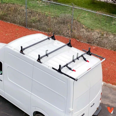 Vantech 3 Bar Steel Ladder Roof Rack w/Roller Fits: Nissan NV High Roof 2012-On Foto 1 de 4