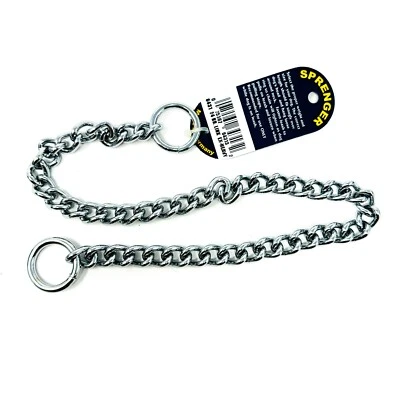Sprenger 24" Round Chain Choke Collar, Chrome Plated Steel Wire, Made in Germany - Image 1 of 4