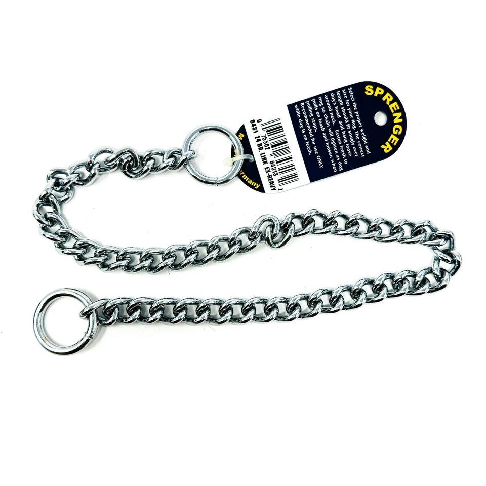 Collar obturador de cadena redondo Sprenger 24", alambre de acero cromado, hecho en Alemania Foto 1 de 4