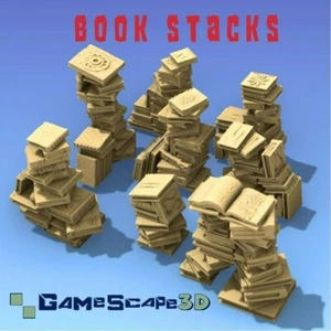 Book Stacks Wizards Library Stregone Miniatura RPG TTRPG D&D Terrain Scenery Sca - Foto 1 di 1