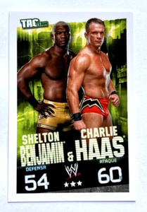 2009 WWE Topps Slam Attax Evolution TCG #139 SHELTON BENJAMIN & CHARLIE TAG TEAM - Picture 1 of 4