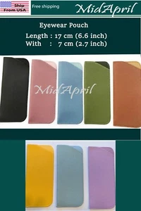 Eyewear Pouch Sunglass Eyeglass Carry Case Soft 7cm X17cm - Picture 1 of 1