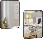 2pcs 22"x30" Wall Mirror For Bathroom Vanity Mirrors W/metal Frame Rounded Edge