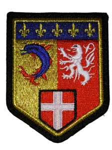 ECUSSON BRODE REGION RHONE ALPES COULEUR COLLECTION PATCH SUR SCRATCH NEUF - Imagen 1 de 1