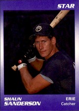 1990 Erie Sailors Star #23 Shaun Sanderson Worth Illinois IL Baseball Card