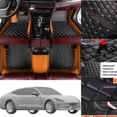 Alfombrillas delanteras y traseras de lujo impermeables PU para Porsche-Cayenne de coche Foto 1 de 4