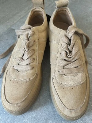 Whistles Camel Suede Platform Trainer Size 40 - Image 1 of 3