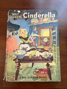 Cinderella By Walt Disney. (1950 HC) A Big Golden Book - Picture 1 of 13