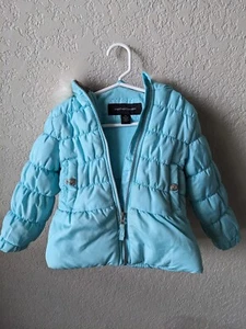 Weathertamer Girls Size 3T Puffer Jacket Coat Light Blue - Picture 1 of 5