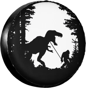 Dinosaur Bigfoot RV Spare Tire Cover Wheel Tire Cover Travel Trailers Protectors - Picture 1 of 12