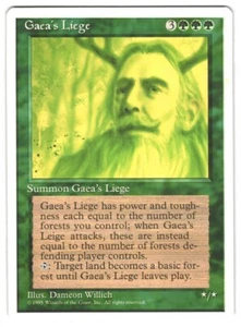 MTG Gaea's Liege Fourth Edition 4th 4ED Vintage Rare Avatar Unplayed NM - Picture 1 of 2