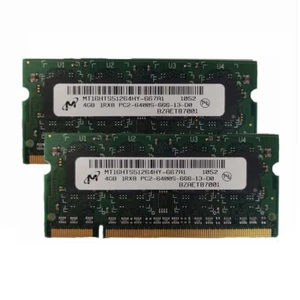Micron 2X 4GB 1Rx8 PC2-6400 DDR2-800MHz DDR2 200pin SODIMM Laptop Memory&# - Picture 1 of 1