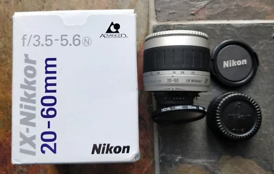 Nikon IX-Nikkor APS 20-60mm f/3.5-5.6 Silver Made in JAPAN & Hoya HMC 52mm Boxed - Image 1 of 4