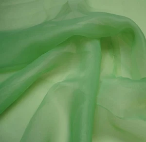 Light Green Tissue Organza Fabric Cloth Material for dresses ,Craft, Art 1 YARD - Picture 1 of 3