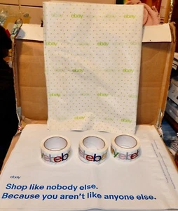 Ebay Marken BOPP Verpackung 3 Klebeband & 20 Umschläge 14,5" x 18,5" & 20 Seidenpapier - Bild 1 von 5