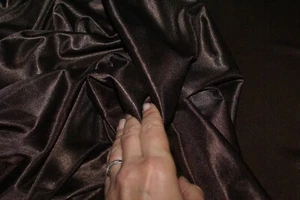 LUXE CHOCOLATE Knit Fabric with Sheen 145cm wide, Light Weight, Per Metre - Picture 1 of 2
