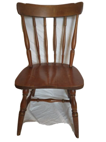 Vintage MONITOR Cherry Windsor Side Dining Chair Accent Desk Spindle Back Cover