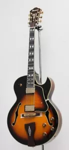 Ibanez LGB30 George Benson Signature Jazz Arch Top Ebony FB Sunburst 2.96kg W/GB - Picture 1 of 9