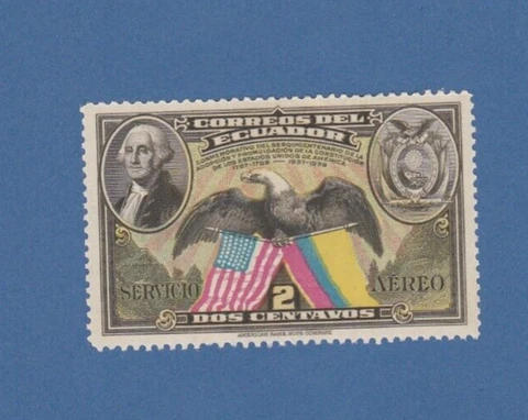 1939 Ecuador Stamp 2 Centavos US Constitution Sesquicentennial HR Cover