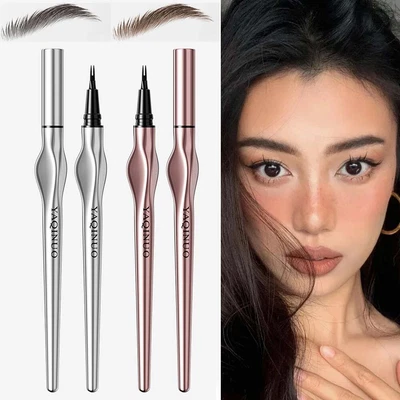 2-Fork Eyebrow Pen Liquid Ink Waterproof Enhancer Tint Natural Color Makeup  ∂ - Image 1 of 4