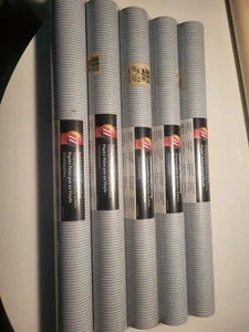 Norwall Wallpaper Rolls 5 Count BLUE Striped Vinyl Covering NOS SEALED - Picture 1 of 7