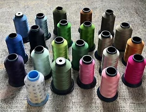 Lot 22 Partial Spools A&E Robison-Anton Embroidery Thread Rayon 5500 Yard - Picture 1 of 9