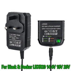Reemplazo de cargador de batería de iones de litio para negro y cubierta LBXR20 10.8V 14.4V 20V - Imagen 1 de 4