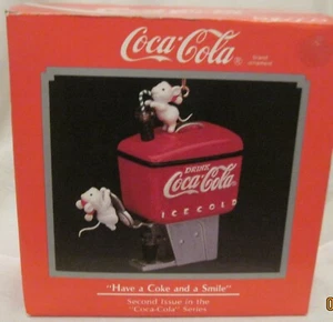 1990 ENESCO - HAVE A COKE AND A SMILE - 2ND IN COCA COLA - BOX HAS STICKER GLUE - Picture 1 of 1