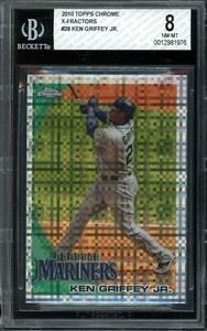 ⚾ 2010 Topps Chrome Ken Griffey Jr #28 X-Fractors Refractor Beckett BGS 8 Mint