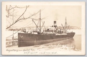 Postal Steamship Delia, Guysborough Nueva Escocia Canadá RPPC 1935 - Imagen 1 de 2