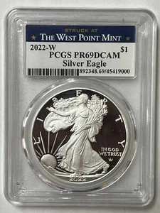 2022 1 oz American Silver Eagle $1 Coin PCGS PR-69 DCAM - Picture 1 of 2