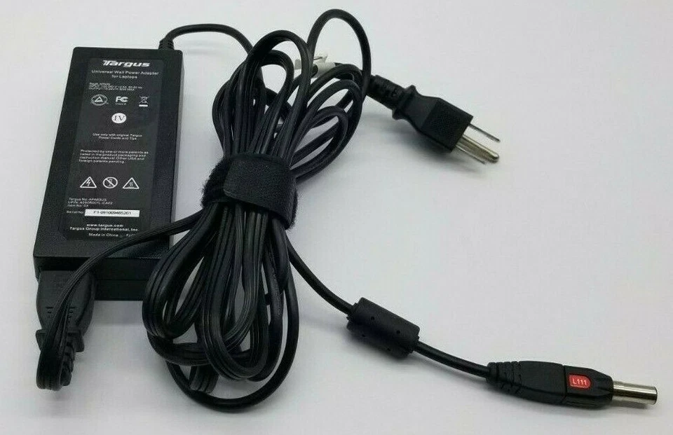 Targus 90W Universal Wall Power Adapter Laptop Charger APA63US 15-24V L111 Tip - Image 1 of 2