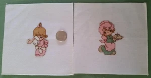 Lotto di 2 rifiniti completi punto croce momenti preziosi ~ coniglietto, torta ~ 2" x 3" - Foto 1 di 1