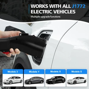Tesla to J1772 Charging Adapter 60A 250V AC for Tesla Model 3 X S YEV Charger - Picture 1 of 10