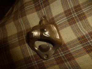 Lot Of 3 SOLID BRASS KNOCKERS / NUDE BOOBS Wall Mount Beer Bottle Opener GIFT ! - Picture 1 of 3