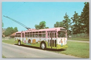 Vintage Dayton Ohio OH Postcard, RTA Spring Bus Trolley, "Swing into Spring" - Picture 1 of 2
