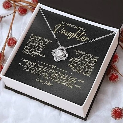 Collar A Mi Hermosa Hija, Corazón Colgante Joyería Regalo Foto 1 de 3