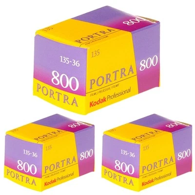Kodak 145 1855 Portra 800 Color Negative Film 35mm Pack of 3 ISO 800 - Image 1 of 2