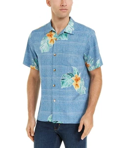 TOMMY BAHAMA Men's Blooms Adrift Floral Print Silk Camp Shirt size S NEW NWT - Picture 1 of 3