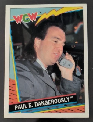RARE NR MT+ 1992 Topps WCW Paul E Dangerously - Heyman  - Ireland UK -  Rc - Image 1 of 2