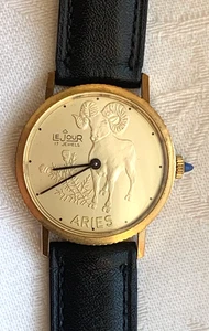 Vintage Le Jour Swiss Watch 17 Jewels - Aries Zodiac Astrology - Picture 1 of 10