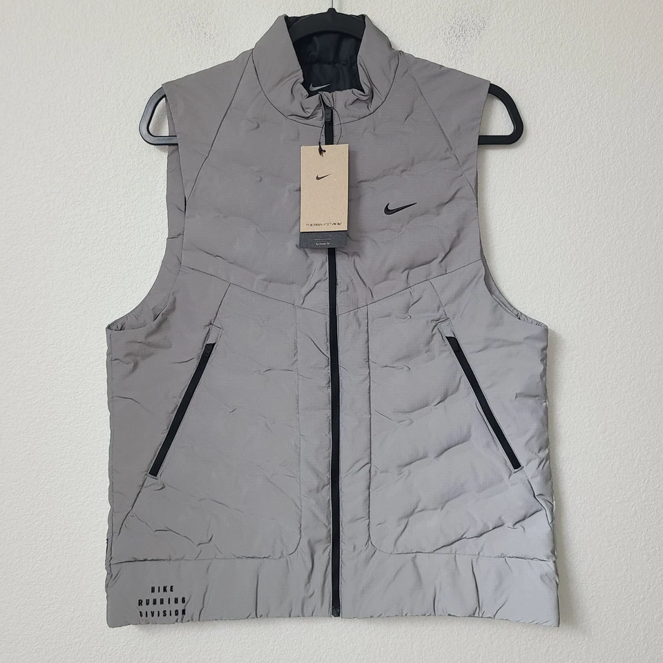 Nike Therma-Fit ADV Reflective Silver Running Vest FZ1131-035 Men’s Size S