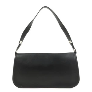 Ferragamo Gancini Logo Leder Schultertasche Handtasche schwarz echt gebraucht kostenloser Versand - Bild 1 von 24